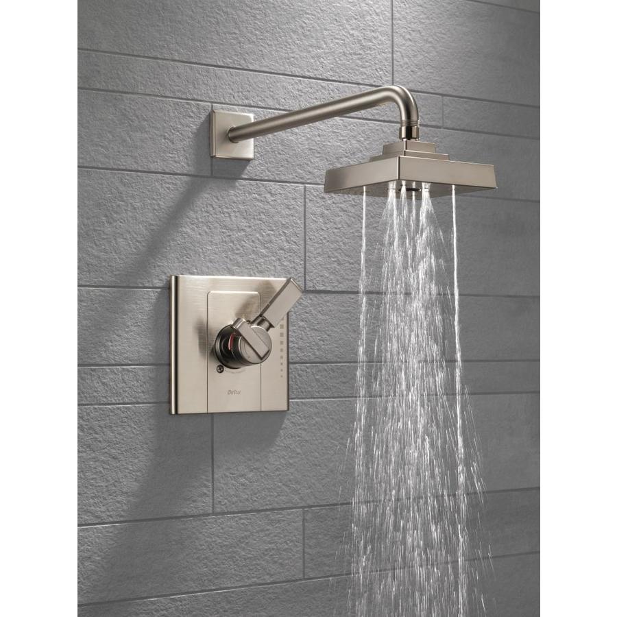 Delta Universal Showering Components Stainless 1-Spray Rain Shower Head ...