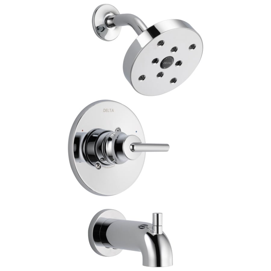 Shop Delta Trinsic Chrome 1-handle Bathtub And Shower ...