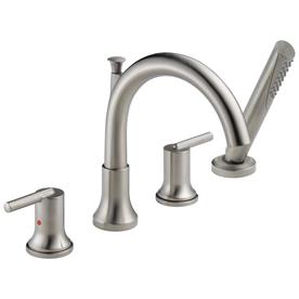 Delta Stainless Steel Bathtub Faucets At Lowes Delta Trinsic 2 Handle Bathtub Faucet