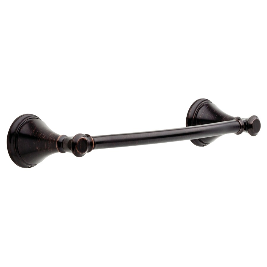 Delta Cassidy 12-in Venetian Bronze Wall Mount Single Towel Bar in the ...