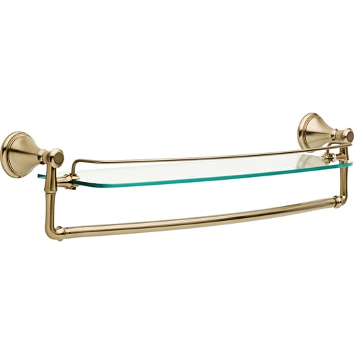 Delta Cassidy 24in Champagne Bronze Wall Mount Single Towel Bar in the