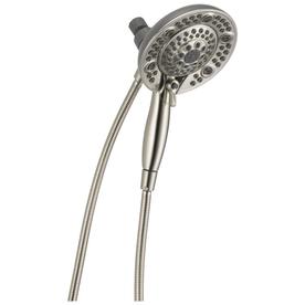 Shower Heads At Lowes Delta In2ition Satin Nickel 5 Spray Shower Head And Handheld Combo