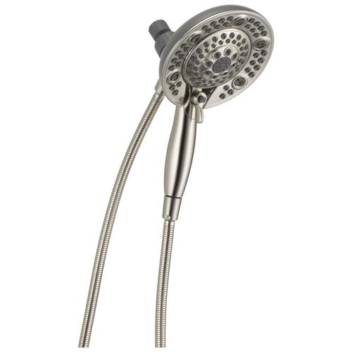 Delta In2ition Satin Nickel 5Spray Dual Shower Head in the Shower