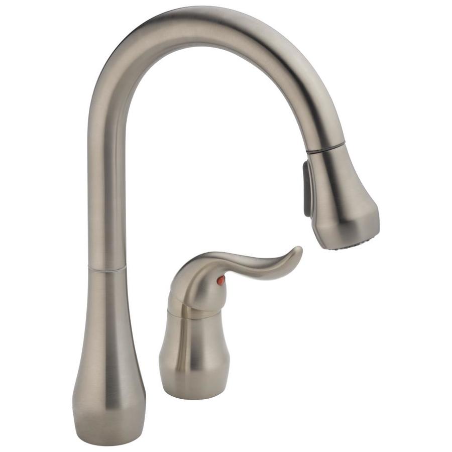 Peerless Apex Stainless 1 Handle Deck Mount Pull Down Kitchen Faucet In   034449716758 