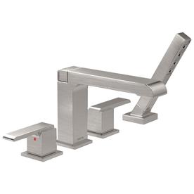 UPC 034449717021 product image for Delta Ara Stainless 2-Handle Fixed Deck Mount Bathtub Faucet | upcitemdb.com