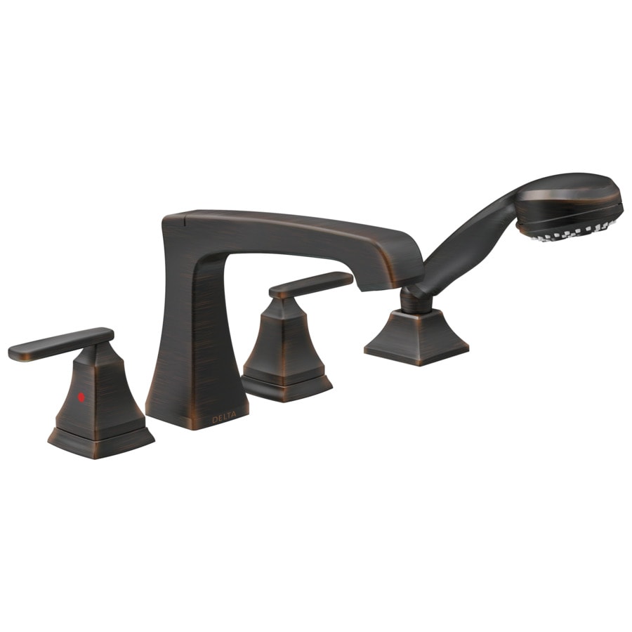 Delta Ashlyn Venetian Bronze 2-Handle Deck Mount Roman Bathtub Faucet ...