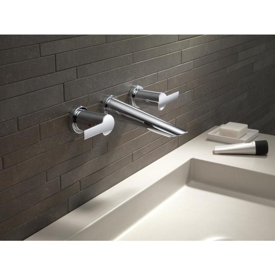 Delta Compel Chrome 2-handle Widespread WaterSense Bathroom Sink Faucet ...