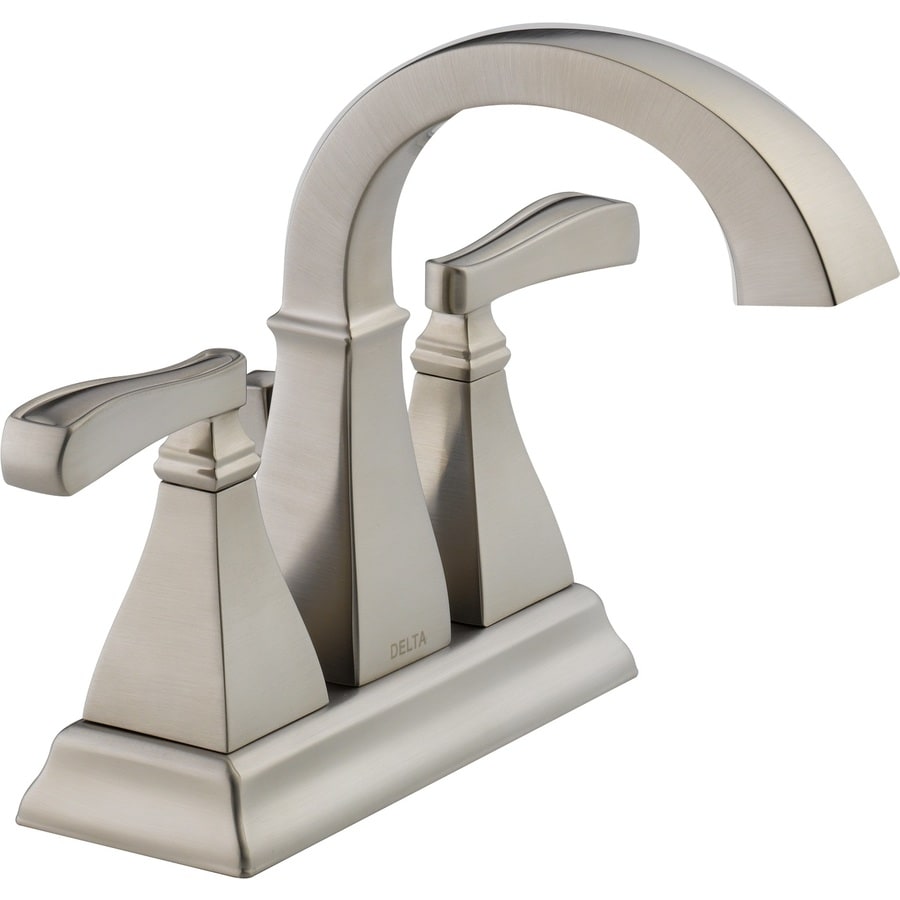 Shop Bathroom Faucets at Lowes.com  Delta Olmsted 2-Handle 4-in Centerset WaterSense Bathroom Faucet (Drain  Included)