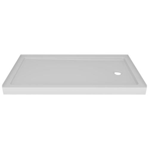 Delta Laurel High Gloss White Acrylic Shower Base (Common: 60-in W x 32 ...