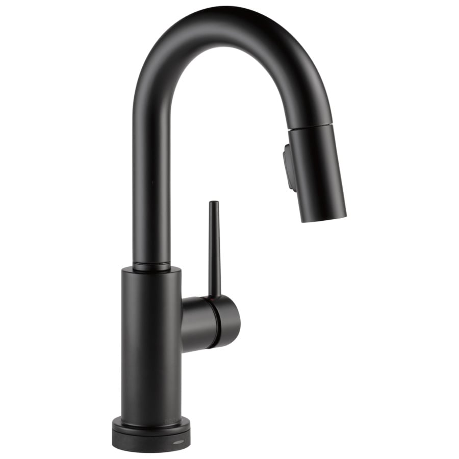 Delta Trinsic Matte Black 1-Handle Deck Mount Pull-Down ...