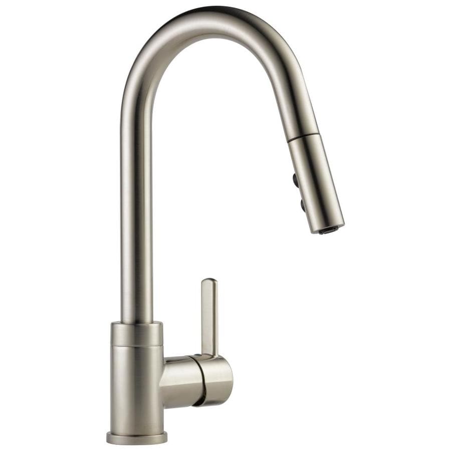 Peerless Precept Stainless 1-Handle Deck Mount Pull-Down Handle/Lever Residential Kitchen Faucet