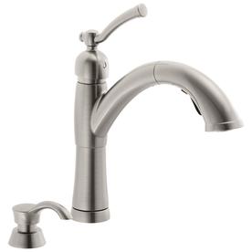 Delta Valdosta Spotshield Stainless 1-handle Deck Mount Pull-out Kitchen Faucet
