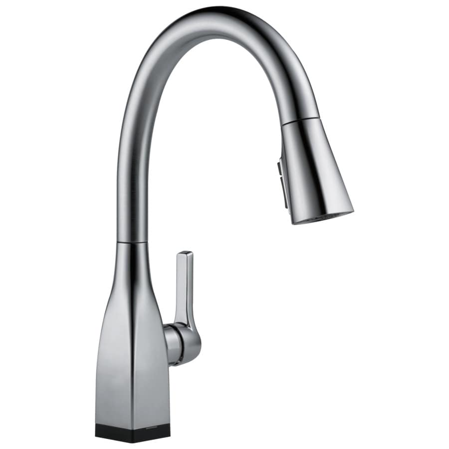 Delta Mateo Touch2o Arctic Stainless 1 Handle Deck Mount Pull Down Touch Kitchen Faucet In The Kitchen Faucets Department At Lowescom