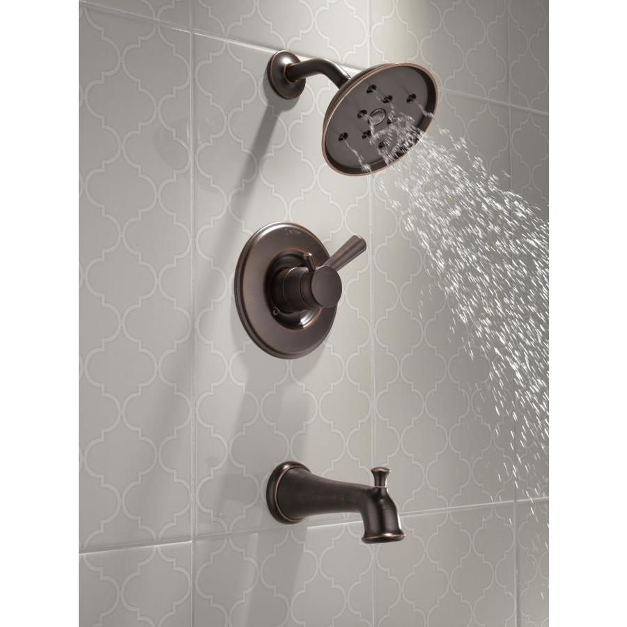 Delta Linden Venetian Bronze 1-Handle Bathtub and Shower Faucet in the ...