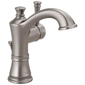 Delta Valdosta Collection At Lowes Delta Valdosta Spotshield Brushed Nickel 1 Handle Single Hole 4 In Centerset Watersense