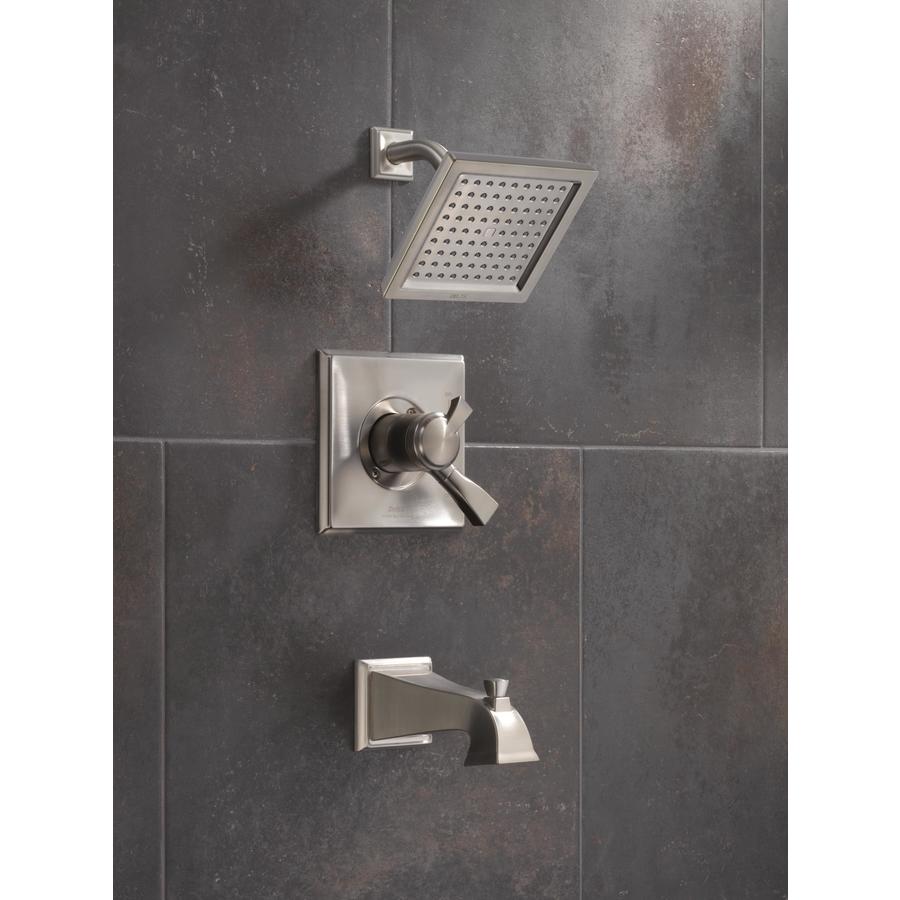 Delta Dryden Spotshield Stainless 1-Handle Bathtub and Shower Faucet in ...