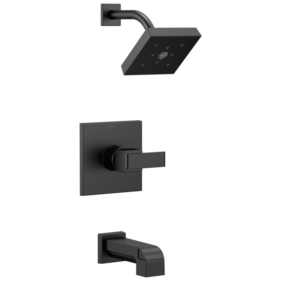 Delta Ara Matte Black 1Handle Bathtub and Shower Faucet at