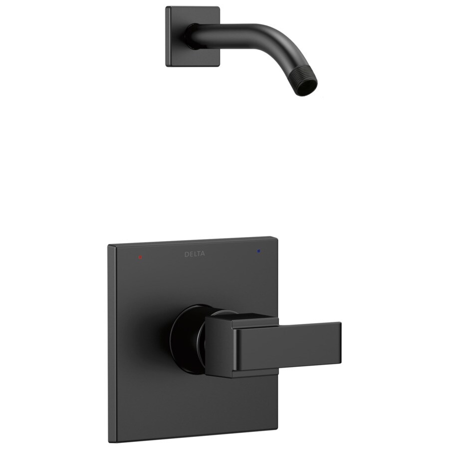 Delta Ara Matte Black 1Handle Shower Faucet in the Shower Faucets