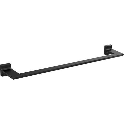 Delta Pivotal 24-in Flat Black Wall Mount Single Towel Bar at Lowes.com