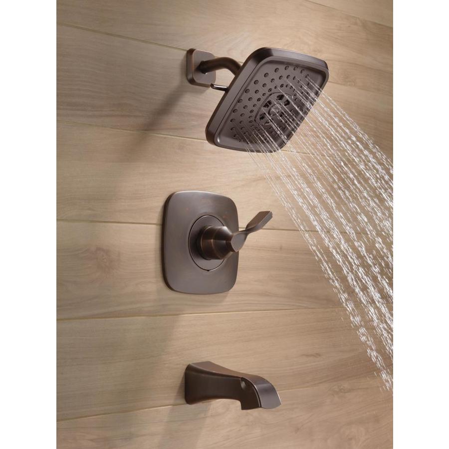 Delta Sawyer Venetian Bronze 1-Handle Bathtub and Shower Faucet with ...