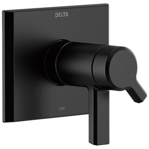 Delta 0.5in Matte Black Bathtub/Shower Escutcheon in the Bathroom