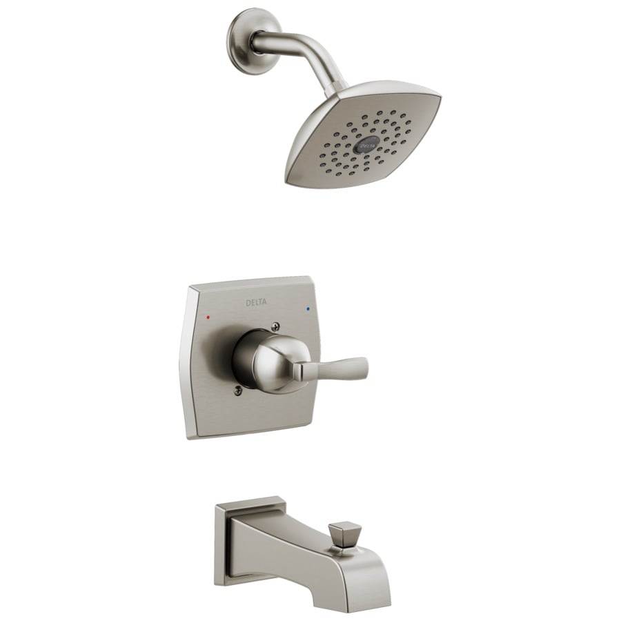 Delta Flynn Stainless 1 Handle Bathtub And Shower Faucet With