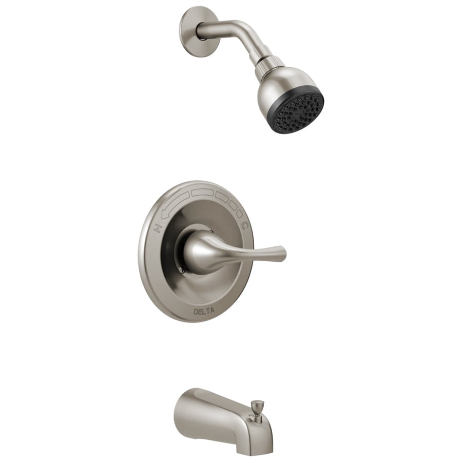 Delta Foundations Brushed Nickel 1 Handle Bathtub And Shower