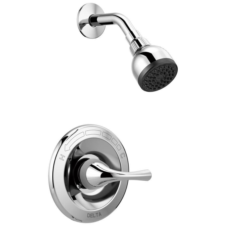 Delta Foundations Chrome 1 Handle Shower Faucet With Valve At