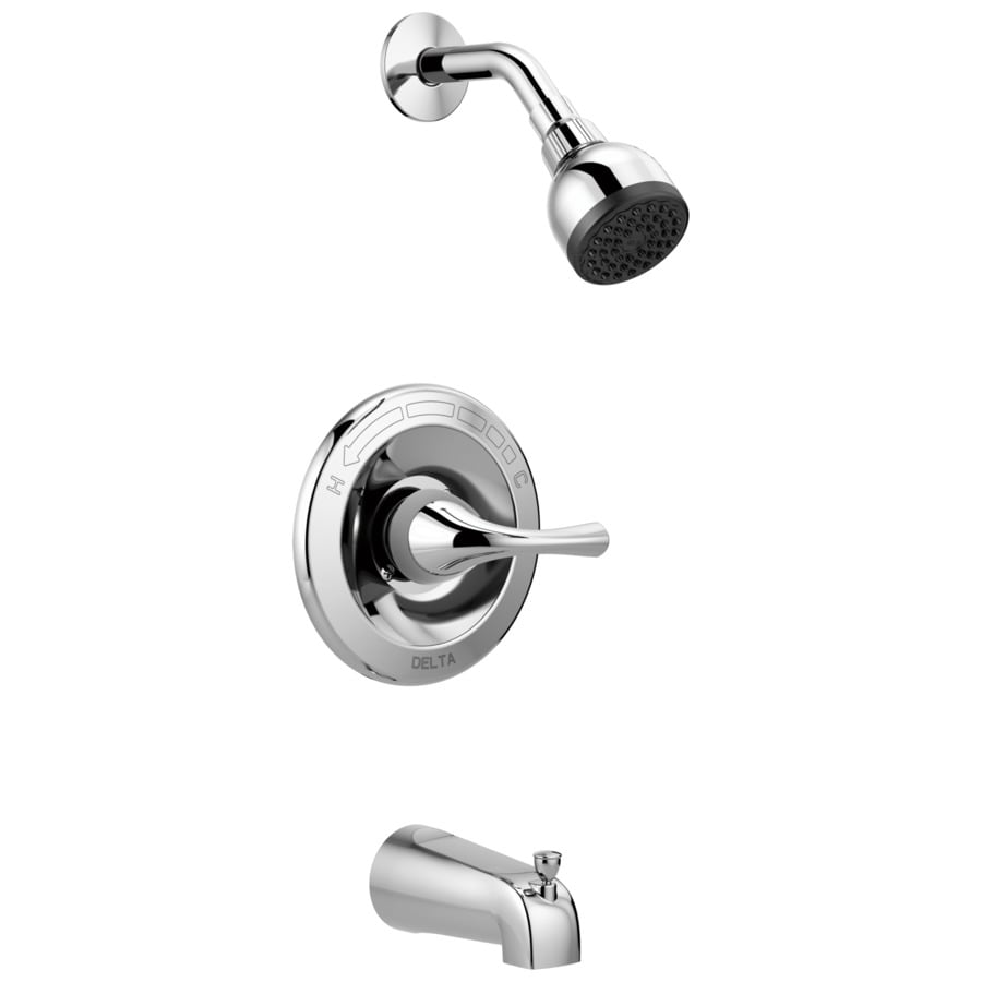 Delta Foundations Chrome 1 Handle Bathtub And Shower Faucet With