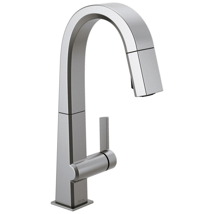 Delta Pivotal Arctic Stainless 1 Handle Deck Mount Pull Down Kitchen