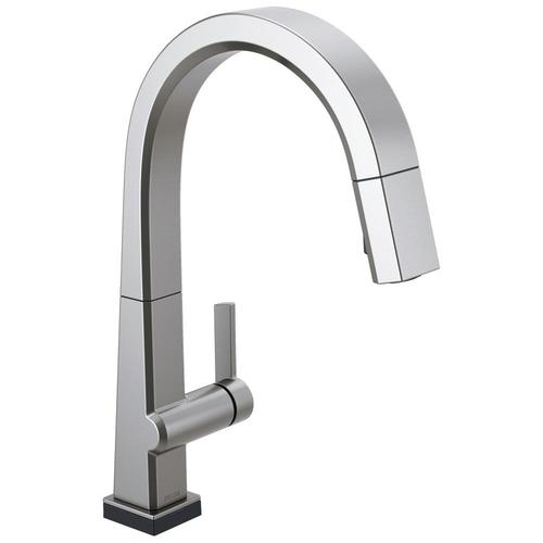 Delta Pivotal Arctic Stainless 1 Handle Deck Mount Pull Down Touch