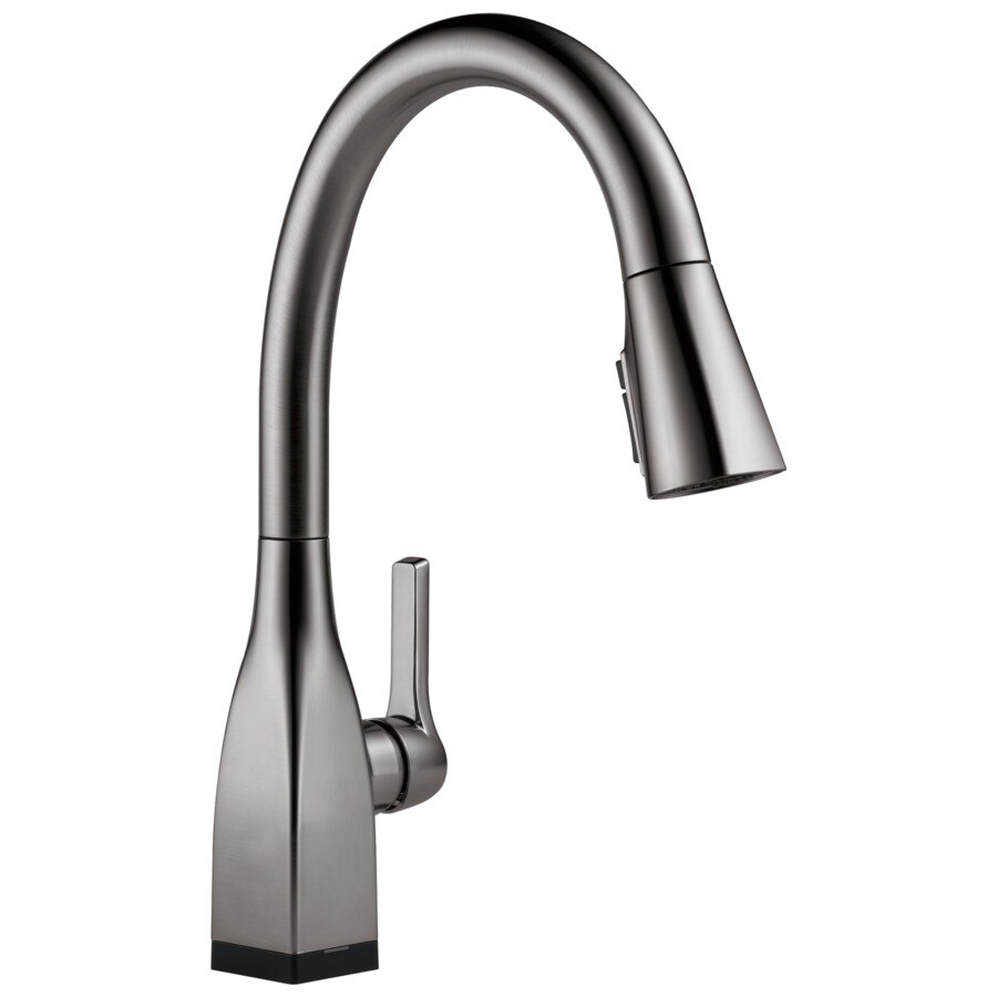 Delta Mateo Touch2o Black Stainless 1 Handle Deck Mount Pull Down Touchless Kitchen Faucet In The Kitchen Faucets Department At Lowescom