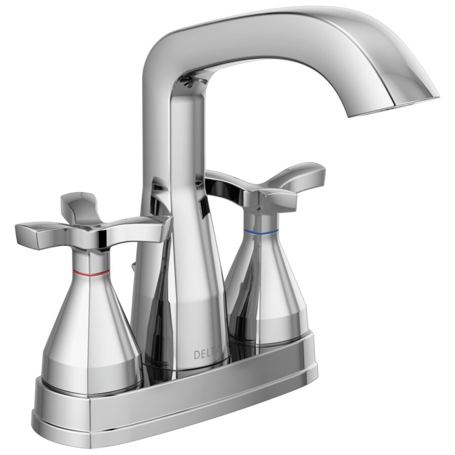 Delta Stryke Chrome 1handle 4in Centerset WaterSense Bathroom Sink