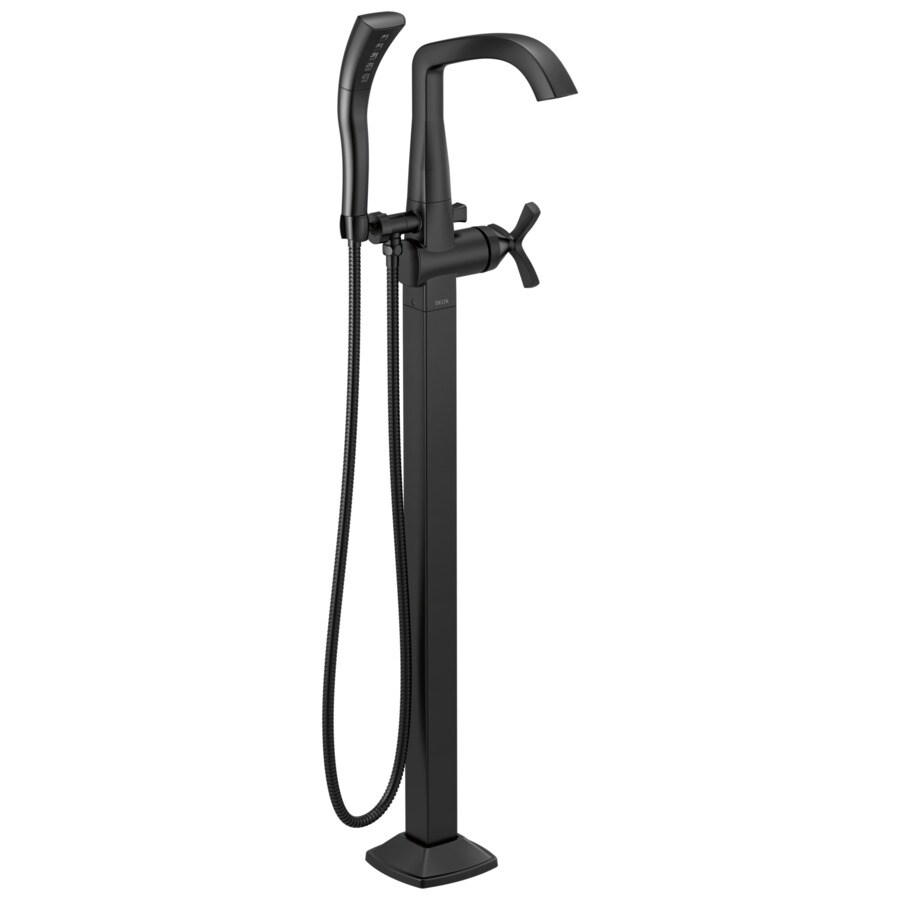 Delta Stryke Matte Black 1Handle Freestanding Bathtub Faucet at