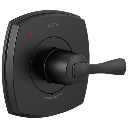 Delta 0.5in Matte Black Bathtub/Shower Diverter in the Bathroom