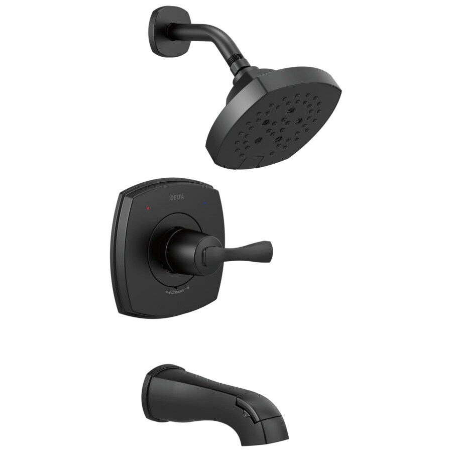 Delta Stryke Matte Black 1handle Bathtub and Shower Faucet in the