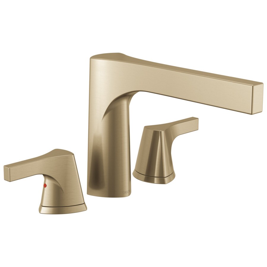 Delta Zura Champagne Bronze 2Handle Deck Mount Roman Bathtub Faucet