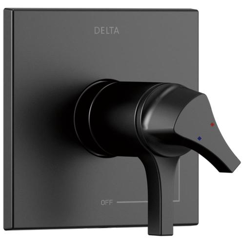 Delta 0.5in Matte Black Bathtub/Shower Diverter in the Bathroom