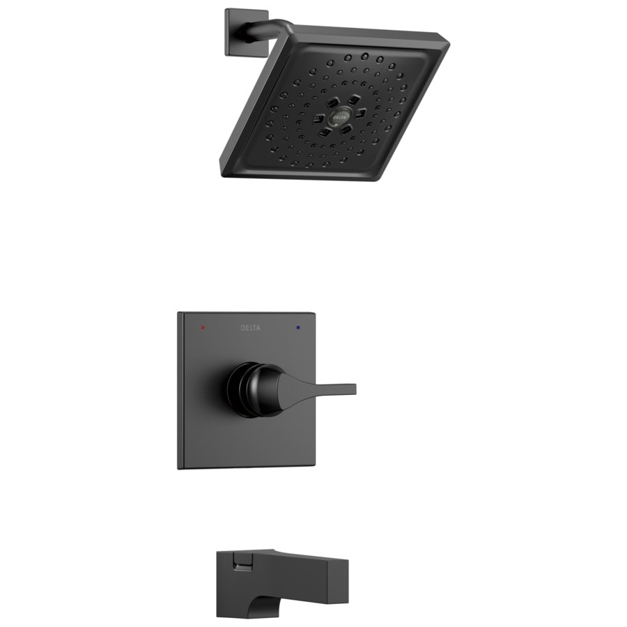 Delta Zura Matte Black 1handle Bathtub and Shower Faucet at