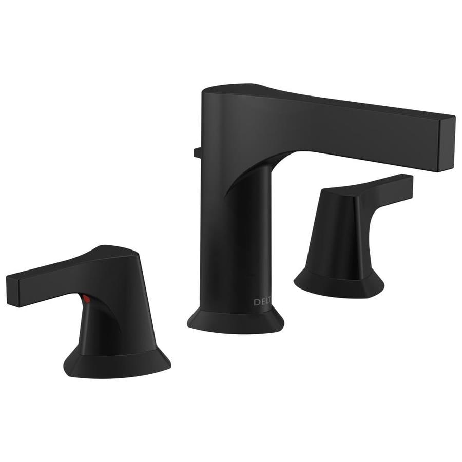 Delta Zura Matte Black 2-handle Widespread WaterSense Bathroom Sink ...