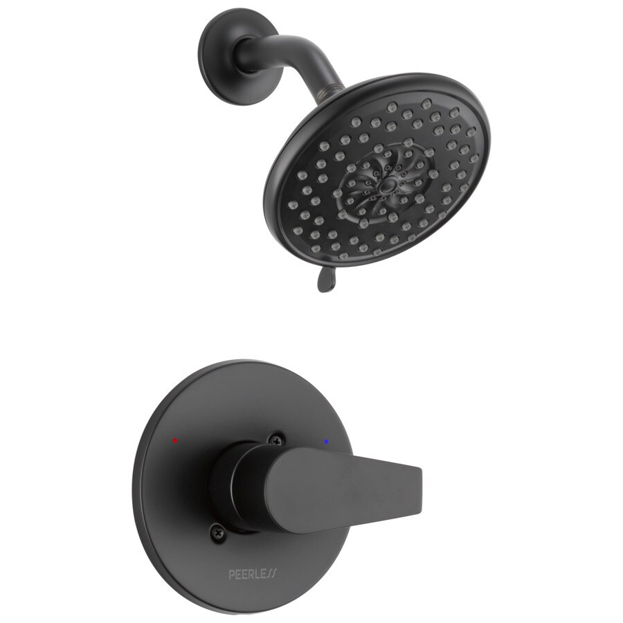 Peerless Xander Matte Black 1Handle Shower Faucet with Valve in the