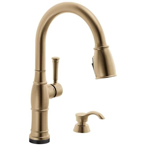 Delta Valdosta Touch2O Champagne Bronze 1-Handle Deck ...