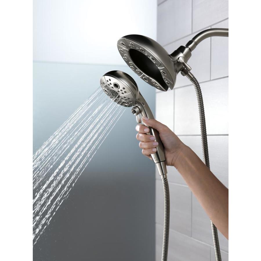 Delta Universal Showering Components Black Stainless 5-Spray Dual ...