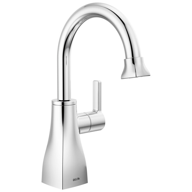 Delta Chrome 1 Handle Deck Mount Bar And Prep Handle Kitchen Faucet In The Kitchen Faucets Department At Lowes Com
