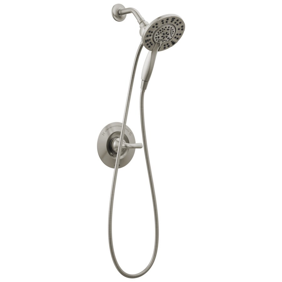 Delta Arvo Spotshield Brushed Nickel 1 Handle Bathtub And Shower Faucet With Valve In The Shower Faucets Department At Lowes Com