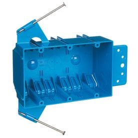 Electrical Bo Covers At Lowes Carlon 3 Gang Blue Plastic Interior New Work Standard Switch Outlet Wall Electrical Box