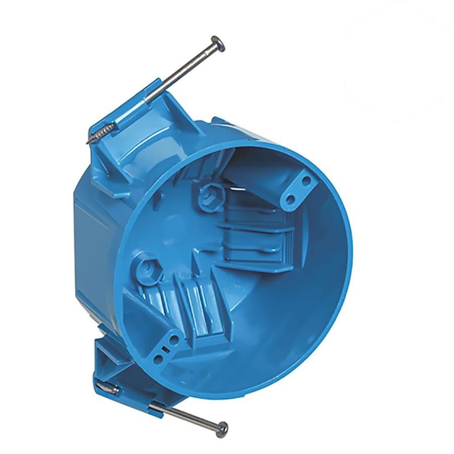 CARLON 1-Gang Blue PVC New Work Standard Round Ceiling Electrical Box ...