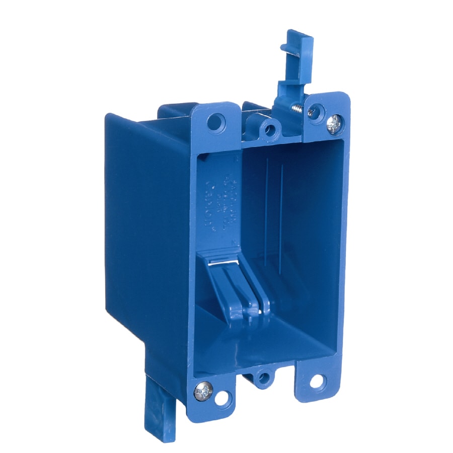 CARLON 1Gang Blue Plastic Interior Old Work Standard Switch/Outlet Wall Electrical Box at