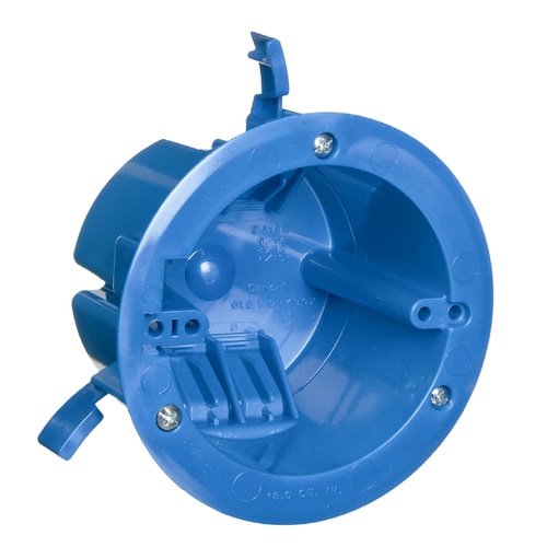 Carlon 1 Gang Blue Plastic Interior Old Work Standard Round Ceiling Electrical Box At Lowes Com