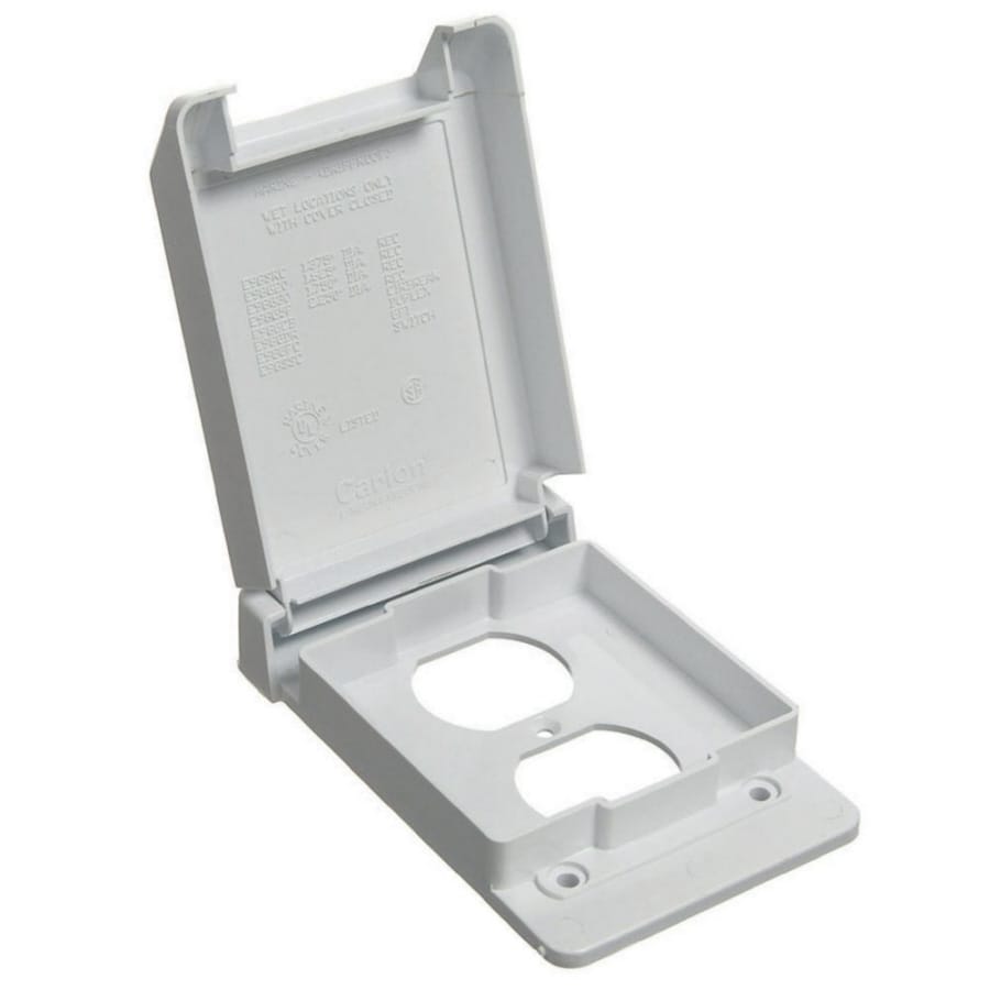 CARLON 1Gang Rectangle Plastic Weatherproof Electrical Box Cover at
